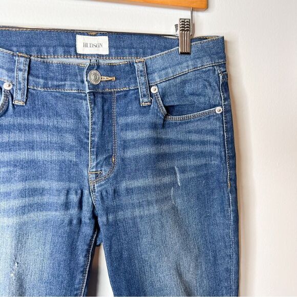 Hudson Krista Ankle Skinny With Raw Hem Jeans in Leag - Picture 6 of 8
